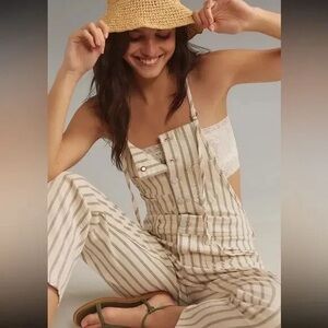 Pilcro Railroad Stripe Overalls